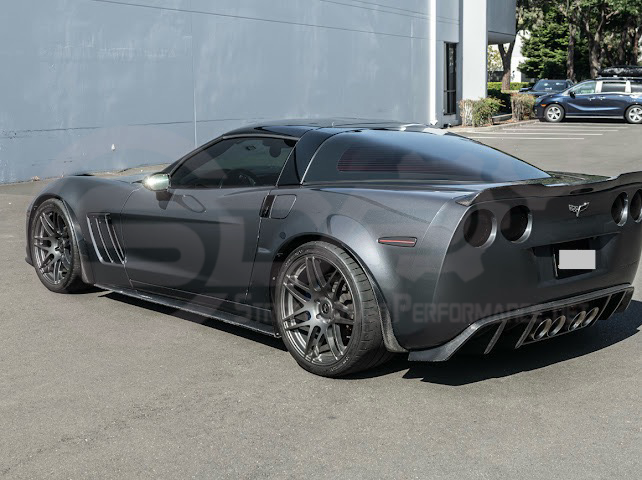 2005-2013 Chevrolet Corvette C6 |Z06 ZR1 STYLE CARBON FIBER Front & Rear Splash Guard Mud Flaps